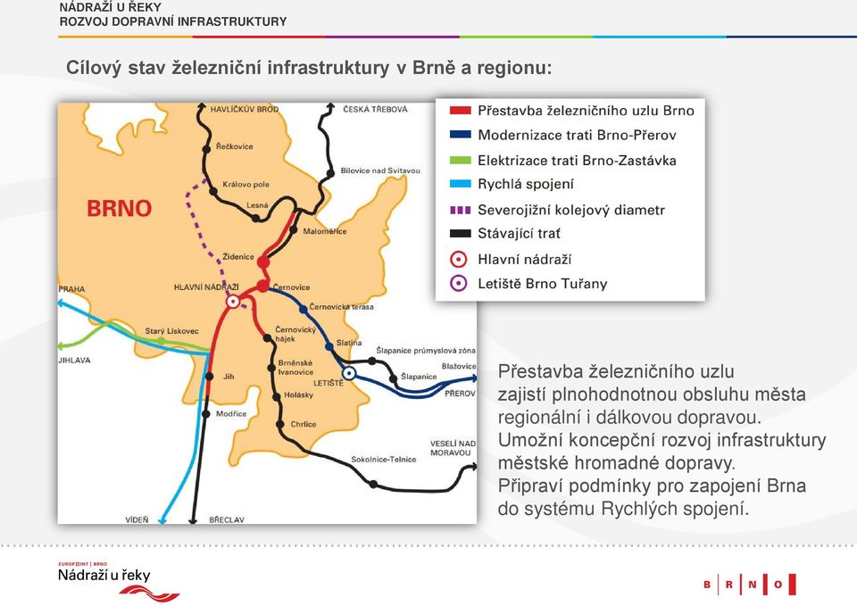 plnohodnotnou obsluhu města regionální i dálkovou dopravou.