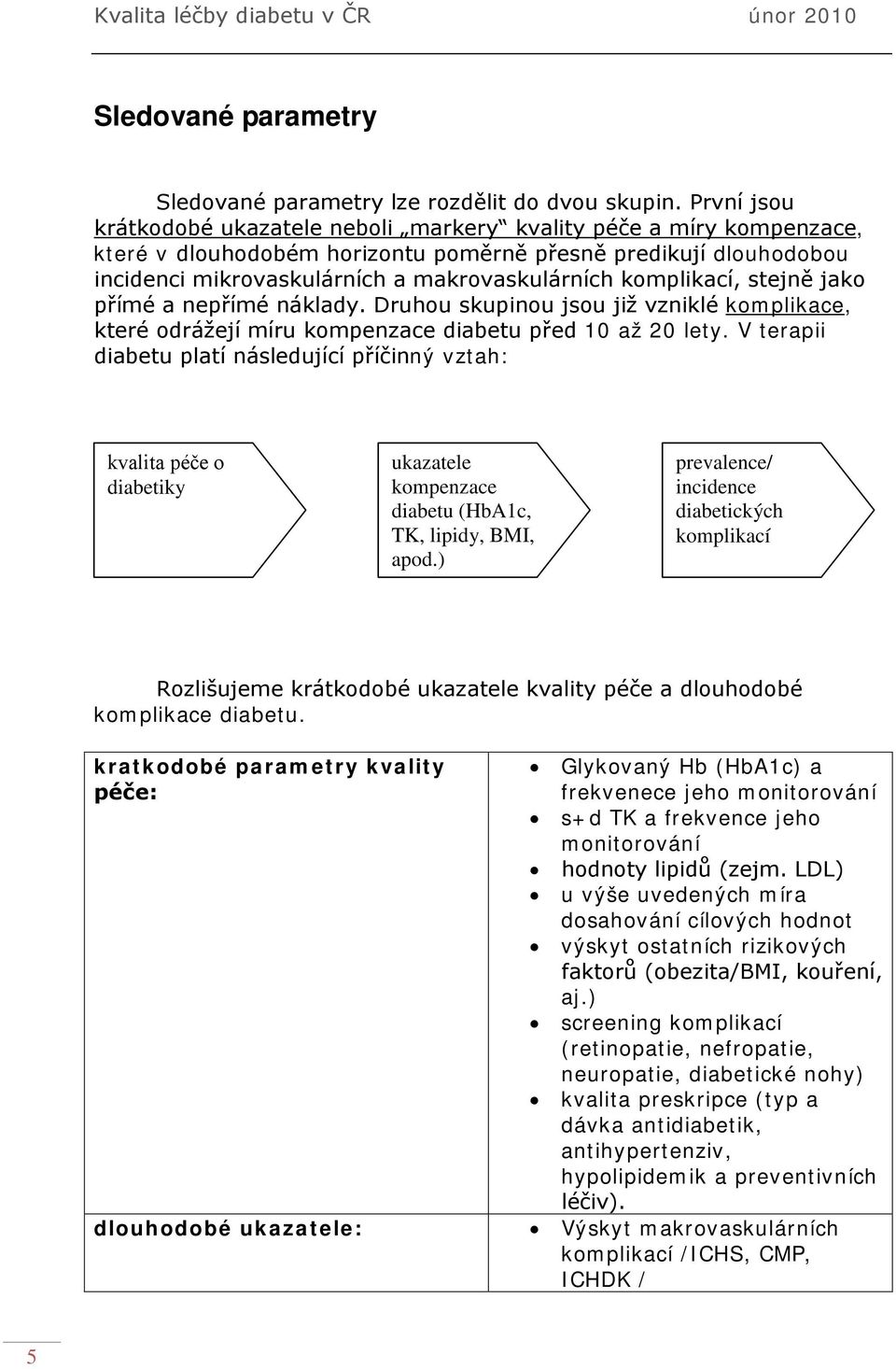 komplikací, stejně jako přímé a nepřímé náklady. Druhou skupinou jsou již vzniklé komplikace, které odrážejí míru kompenzace diabetu před 10 až 20 lety.