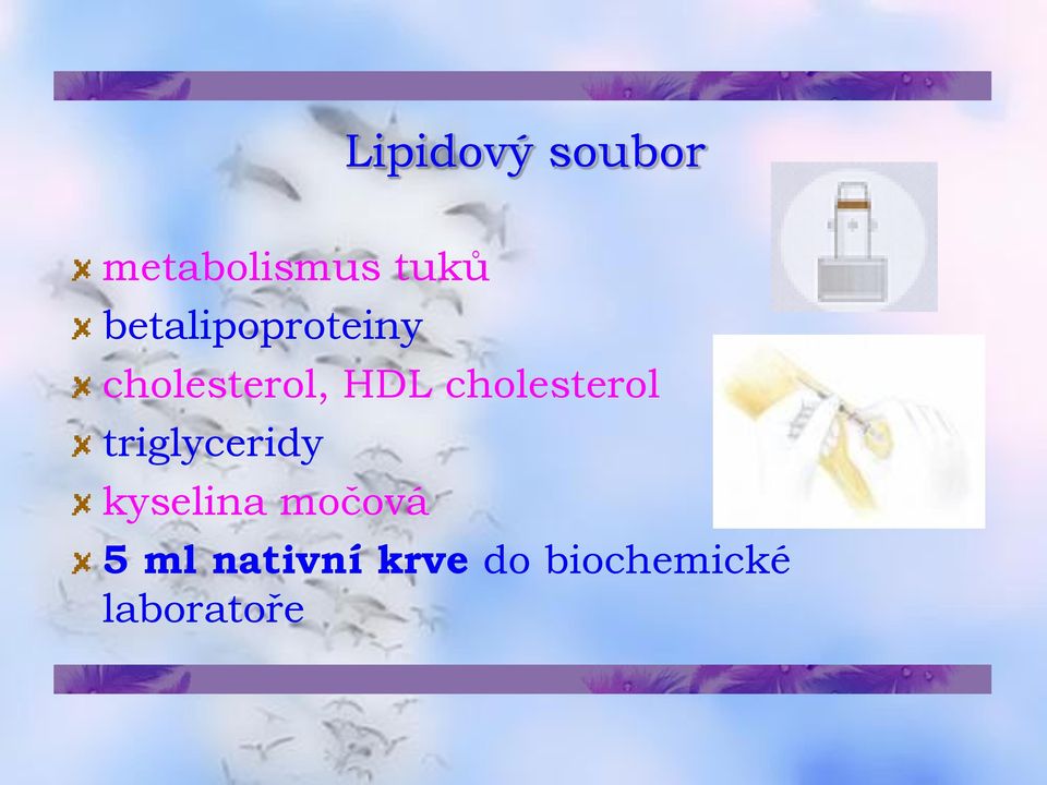 cholesterol triglyceridy kyselina