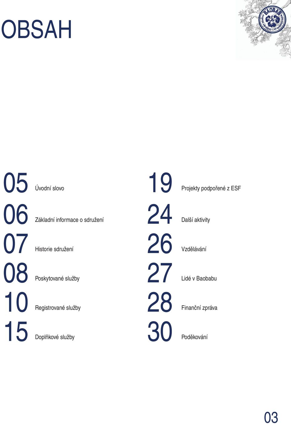 sdružení 27 služby 28 služby 30 služby Projekty podpořené z ESF