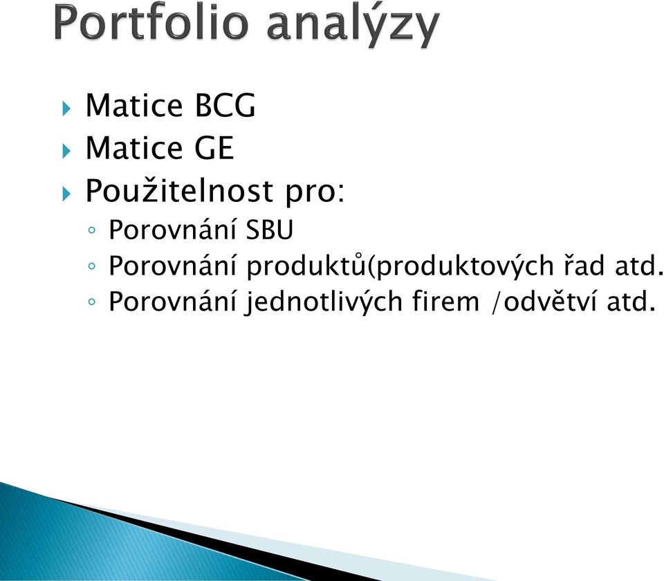 produktů(produktových řad atd.