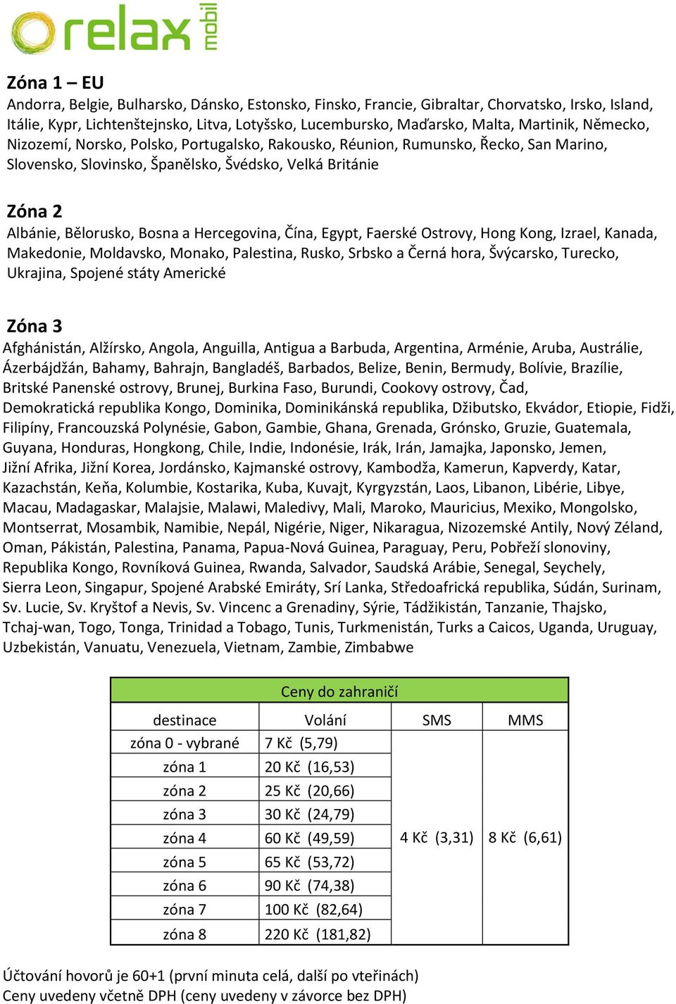 Hercegovina, Čína, Egypt, Faerské Ostrovy, Hong Kong, Izrael, Kanada, Makedonie, Moldavsko, Monako, Palestina, Rusko, Srbsko a Černá hora, Švýcarsko, Turecko, Ukrajina, Spojené státy Americké Zóna 3