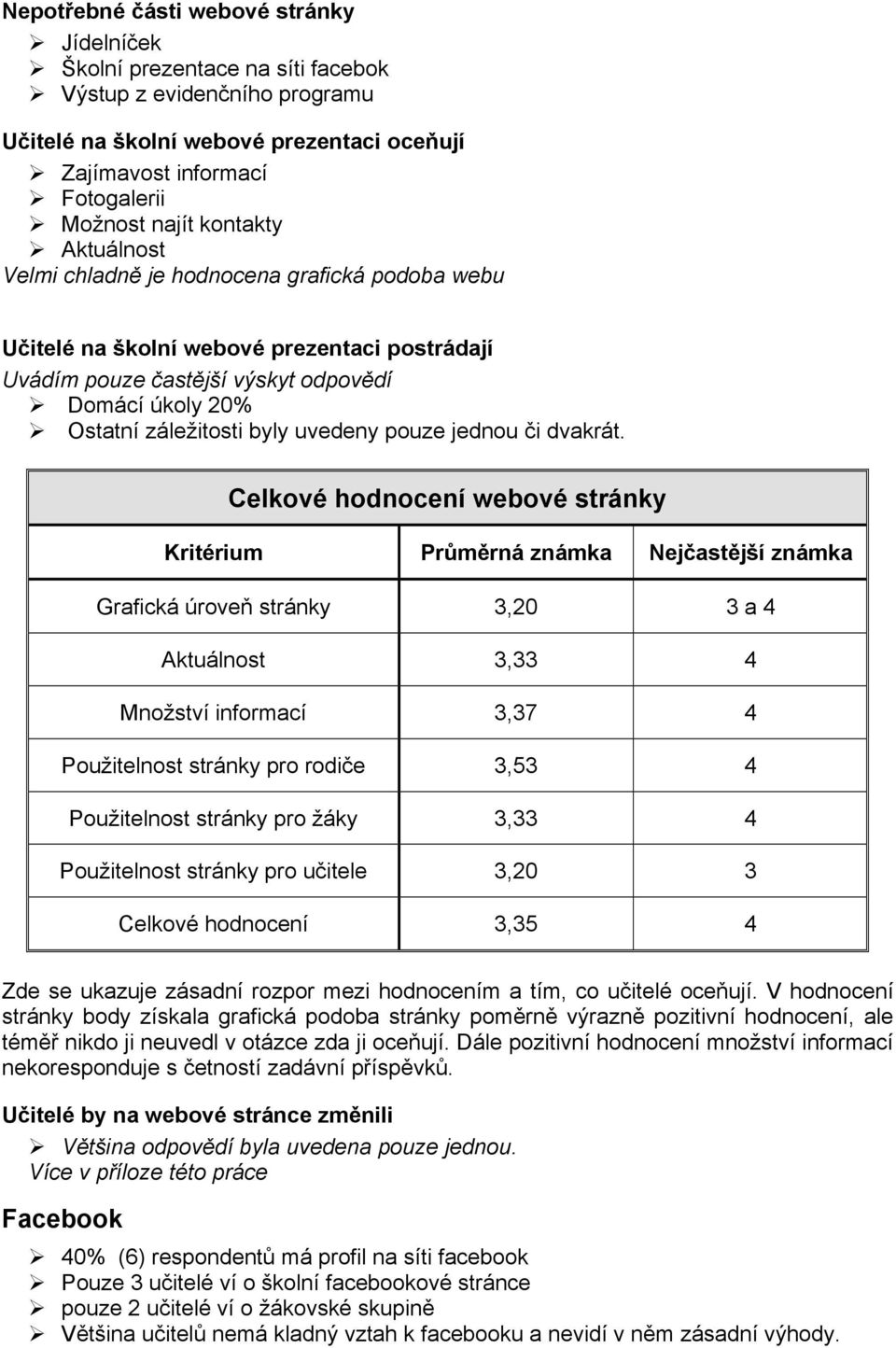 Ostatní zále)itosti byly uvedeny pouze jednou #i dvakrát. Celkové hodnocení webové stránky Kritérium Pr(m*rná známka Nej%ast*j!