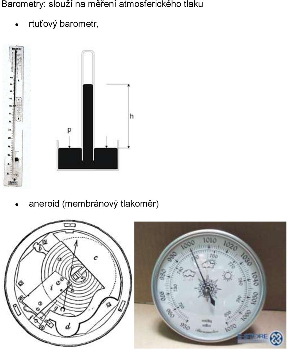 tlaku rtuťový barometr,