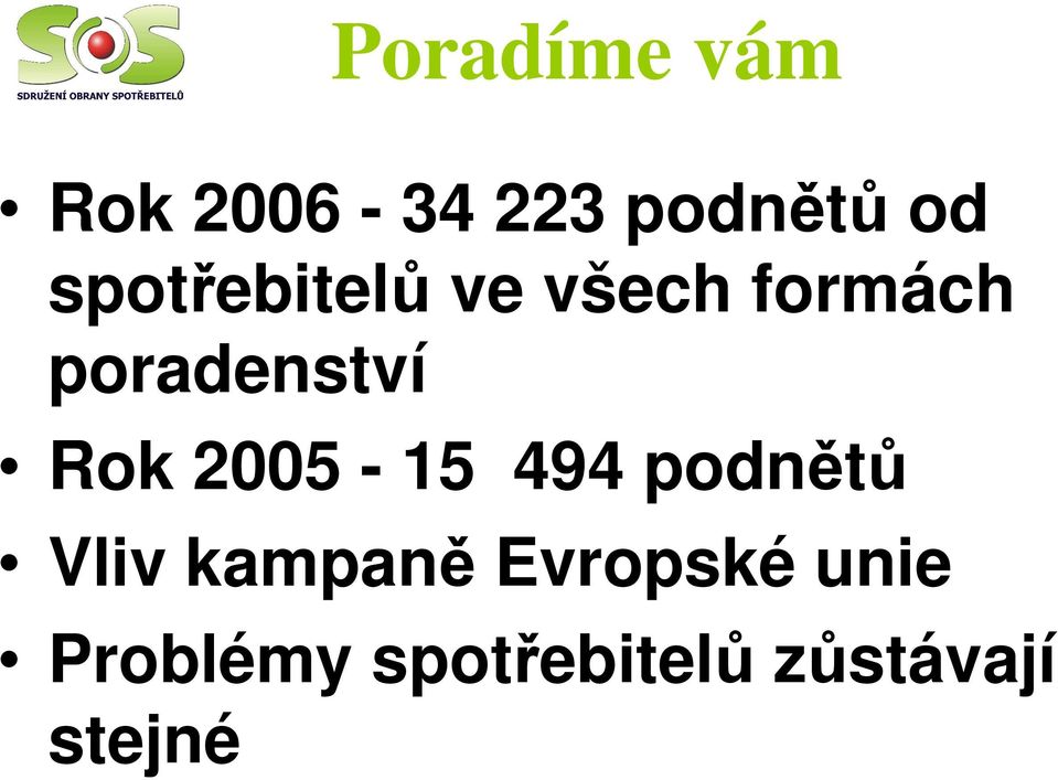 Rok 2005-15 494 podnětů Vliv kampaně
