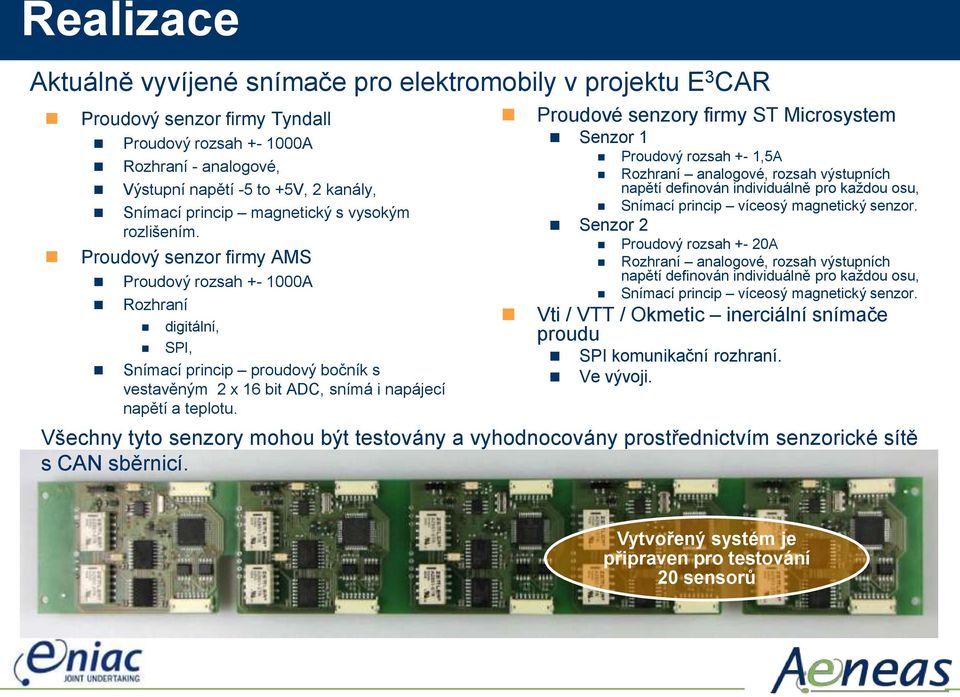 Proudový senzor firmy AMS Proudový rozsah +- 1000A Rozhraní digitální, SPI, Snímací princip proudový bočník s vestavěným 2 x 16 bit ADC, snímá i napájecí napětí a teplotu.