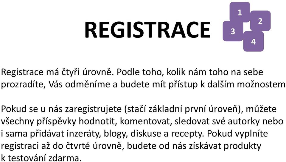 se u nás zaregistrujete (stačí základní první úroveň), můžete všechny příspěvky hodnotit, komentovat,