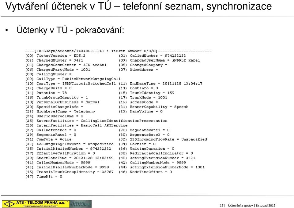 synchronizace Účtenky v TÚ -