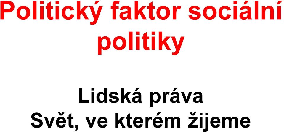 Lidská práva