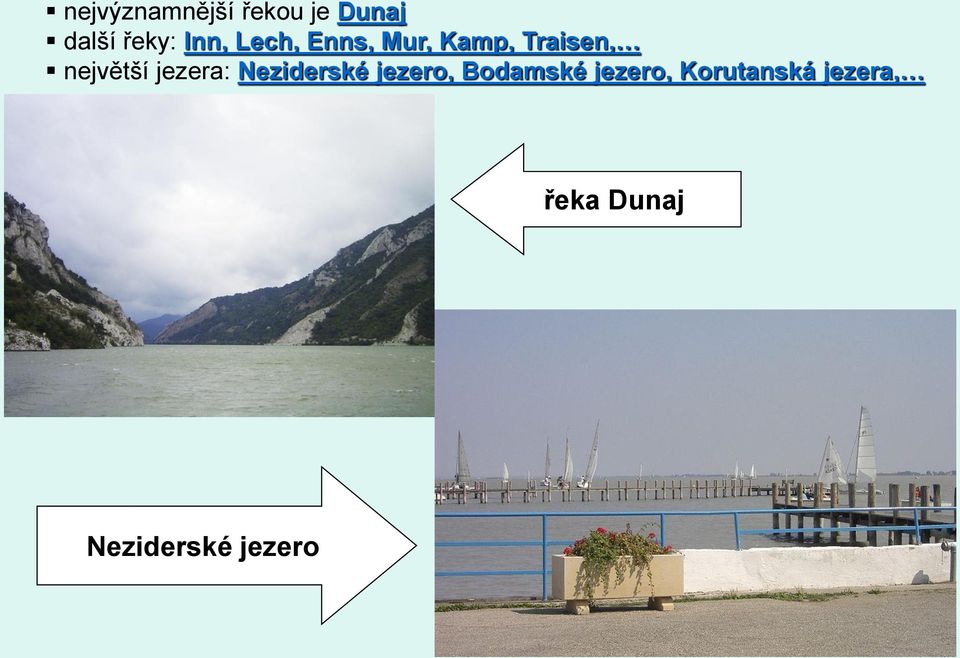 největší jezera: Neziderské jezero, Bodamské