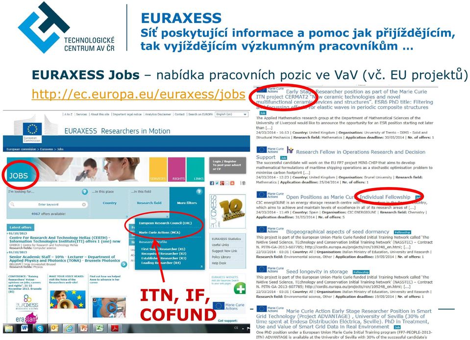 EURAXESS Jobs nabídka pracovních pozic ve VaV (vč.