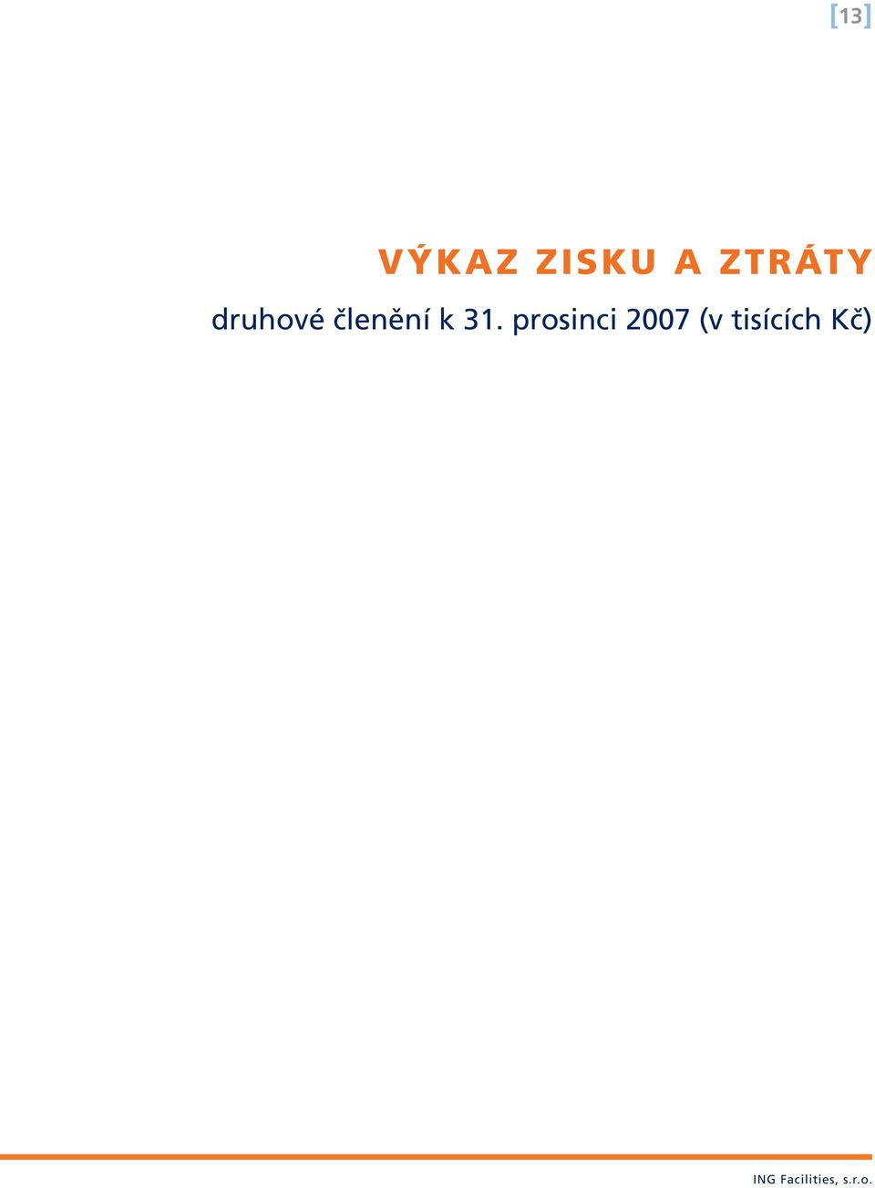 členění k 31.