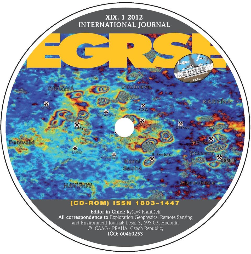 Exploration Geophysics, Remote Sensing and Environment Journal;