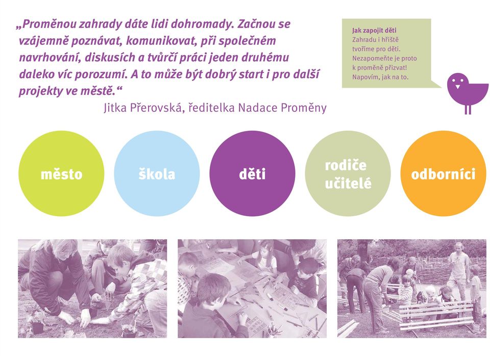 druhému daleko víc porozumí. A to může být dobrý start i pro další projekty ve městě.