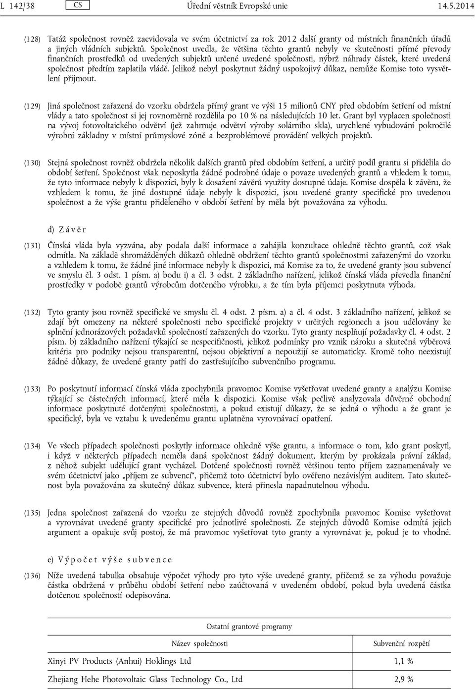 předtím zaplatila vládě. Jelikož nebyl poskytnut žádný uspokojivý důkaz, nemůže Komise toto vysvětlení přijmout.