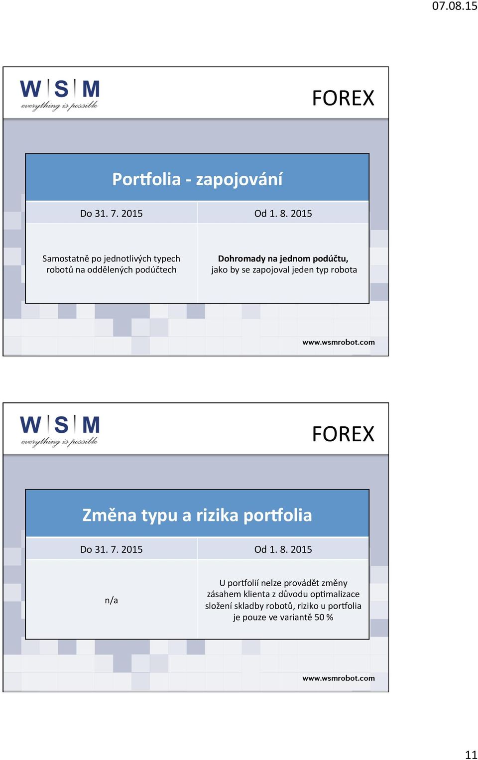 Změna typu a rizika pornolia n/a U portolií nelze provádět změny zásahem klienta