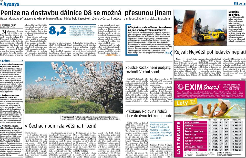 Dokončení chybějícího šestnáctikilometrového úseku de facto zablokovala ekologická organizace Děti Země, což časově ohrožuje vyčerpání dotace z evropských fondů a schválení tohoto projektu ze strany