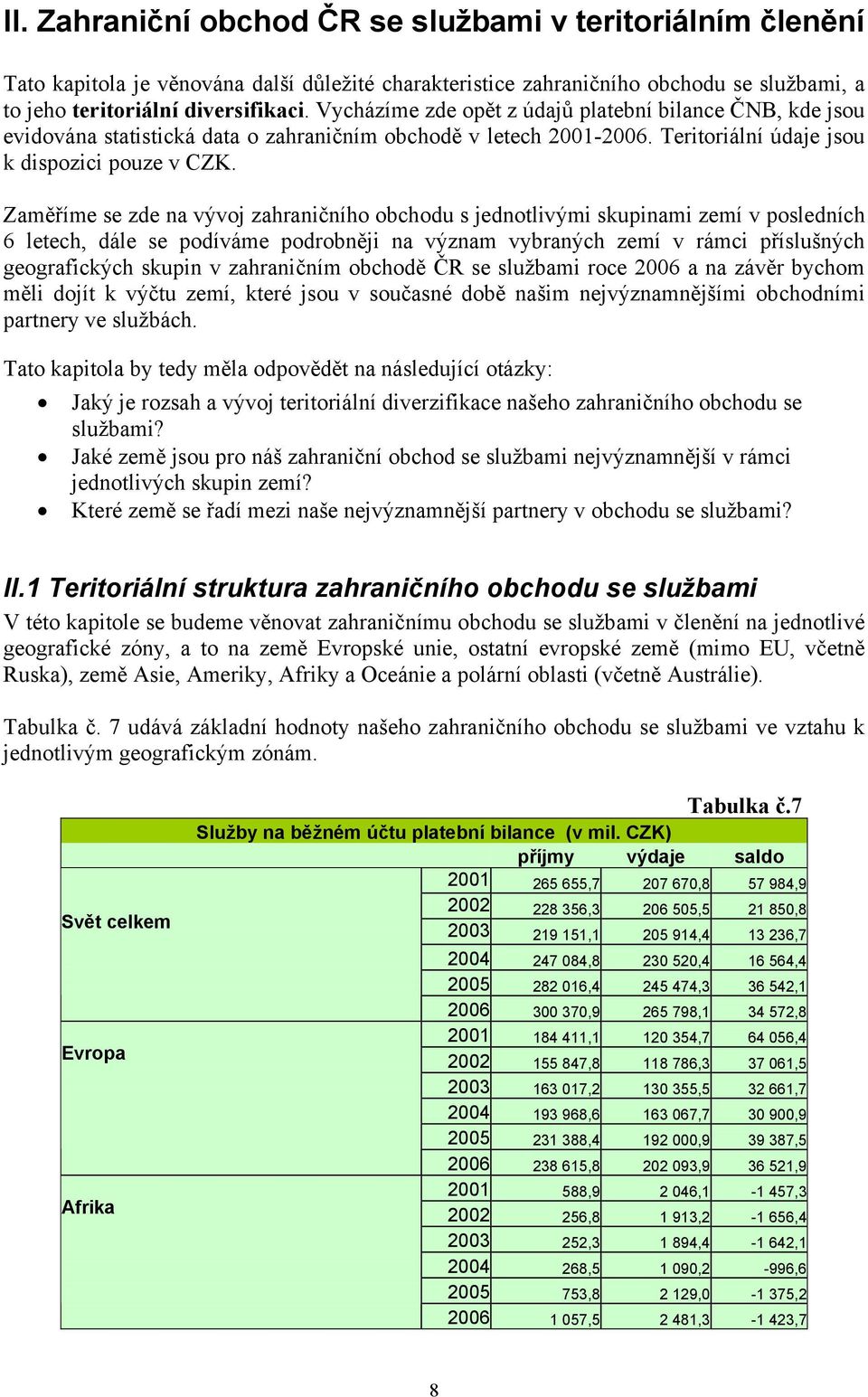 Zaměříme se zde na vývoj zahraničního obchodu s jednotlivými skupinami zemí v posledních 6 letech, dále se podíváme podrobněji na význam vybraných zemí v rámci příslušných geografických skupin v