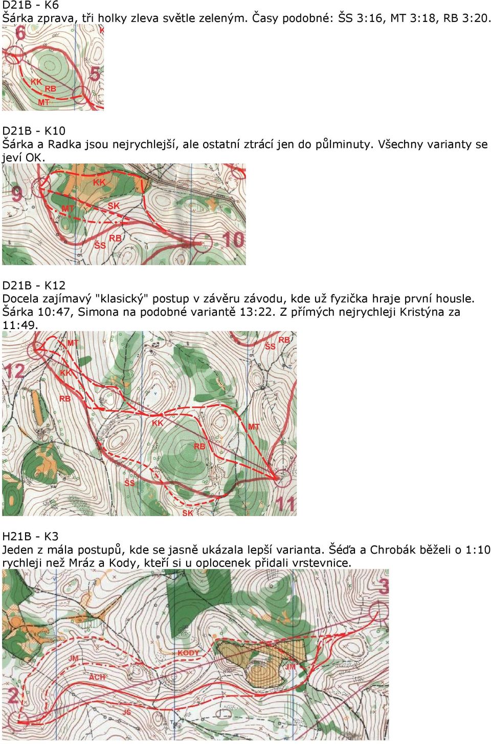 D21B - K12 Docela zajímavý "klasický" postup v závěru závodu, kde už fyzička hraje první housle.