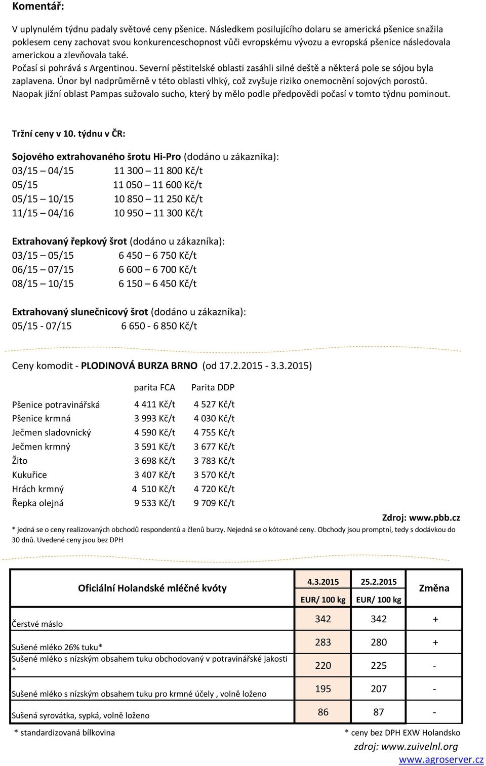 Počasí si pohrává s Argentinou. Severní pěstitelské oblasti zasáhli silné deště a některá pole se sójou byla zaplavena.