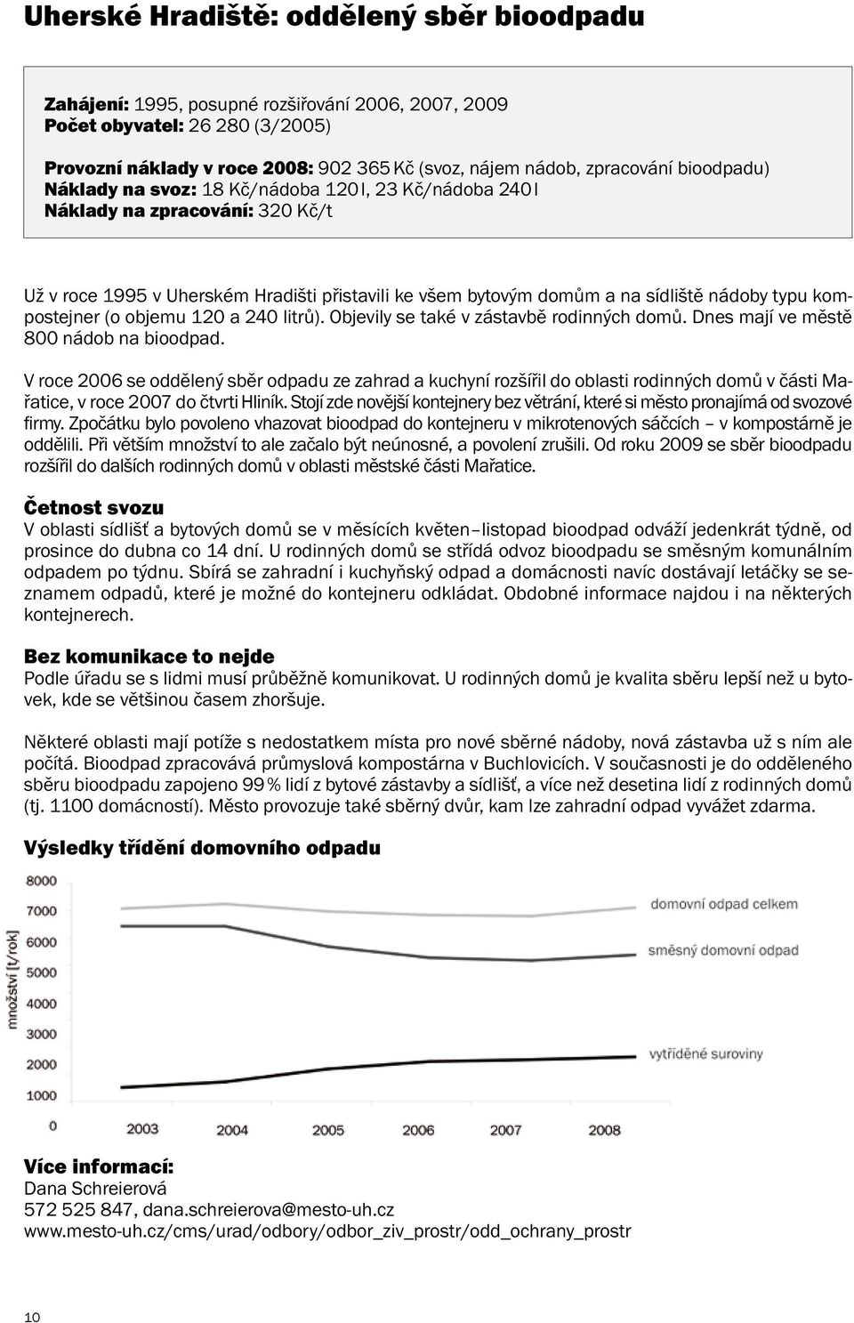 kompostejner (o objemu 120 a 240 litrů). Objevily se také v zástavbě rodinných domů. Dnes mají ve městě 800 nádob na bioodpad.