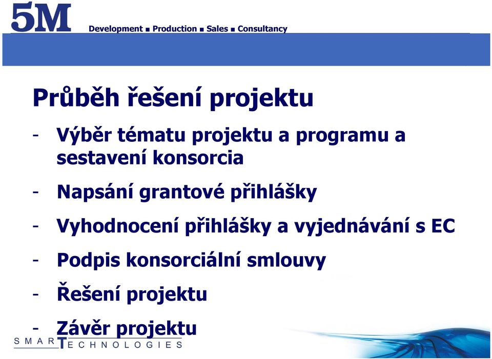 přihlášky - Vyhodnocení přihlášky a vyjednávání s EC