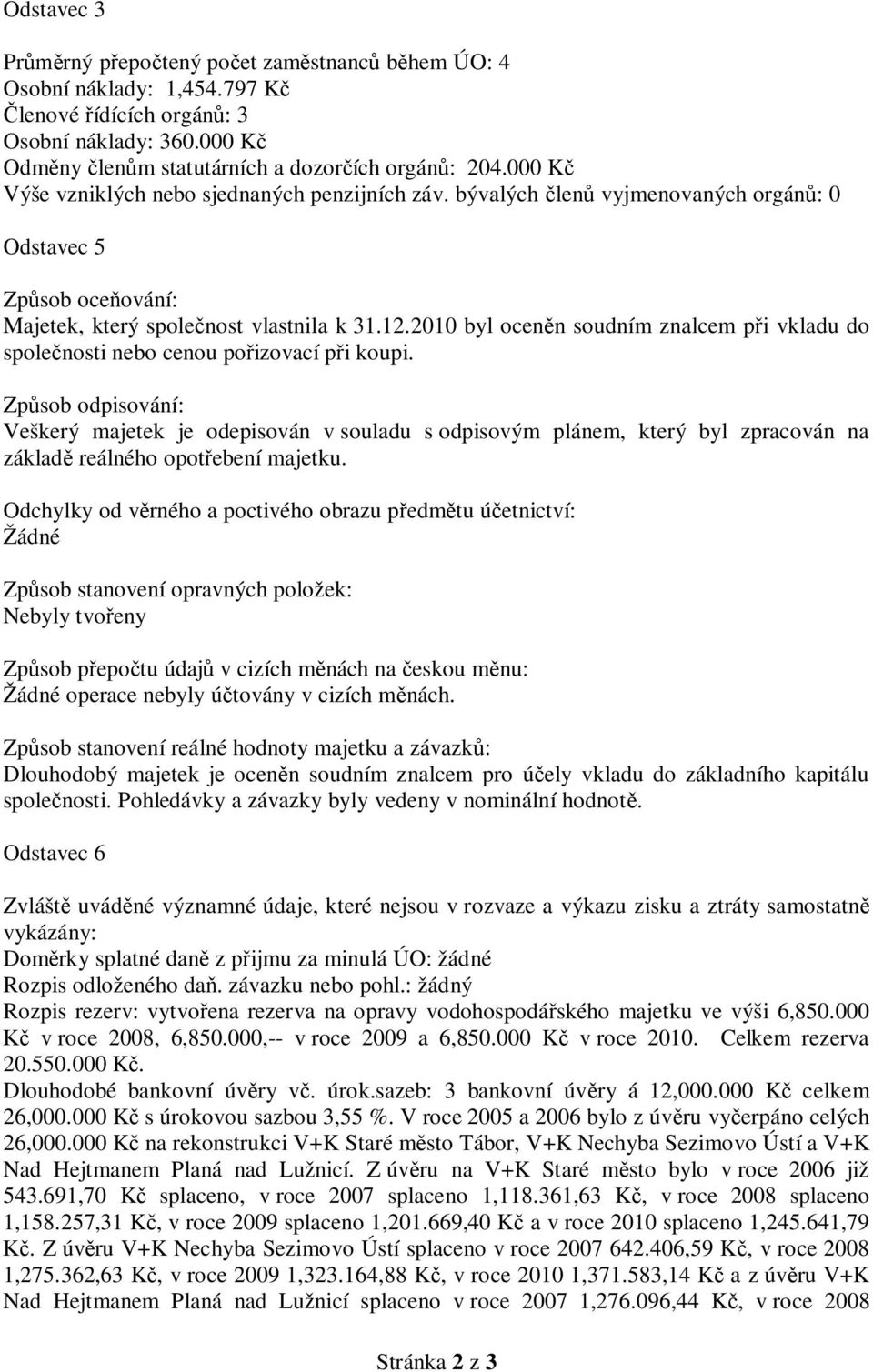 2010 byl ocen n soudním znalcem p i vkladu do spole nosti nebo cenou po izovací p i koupi.