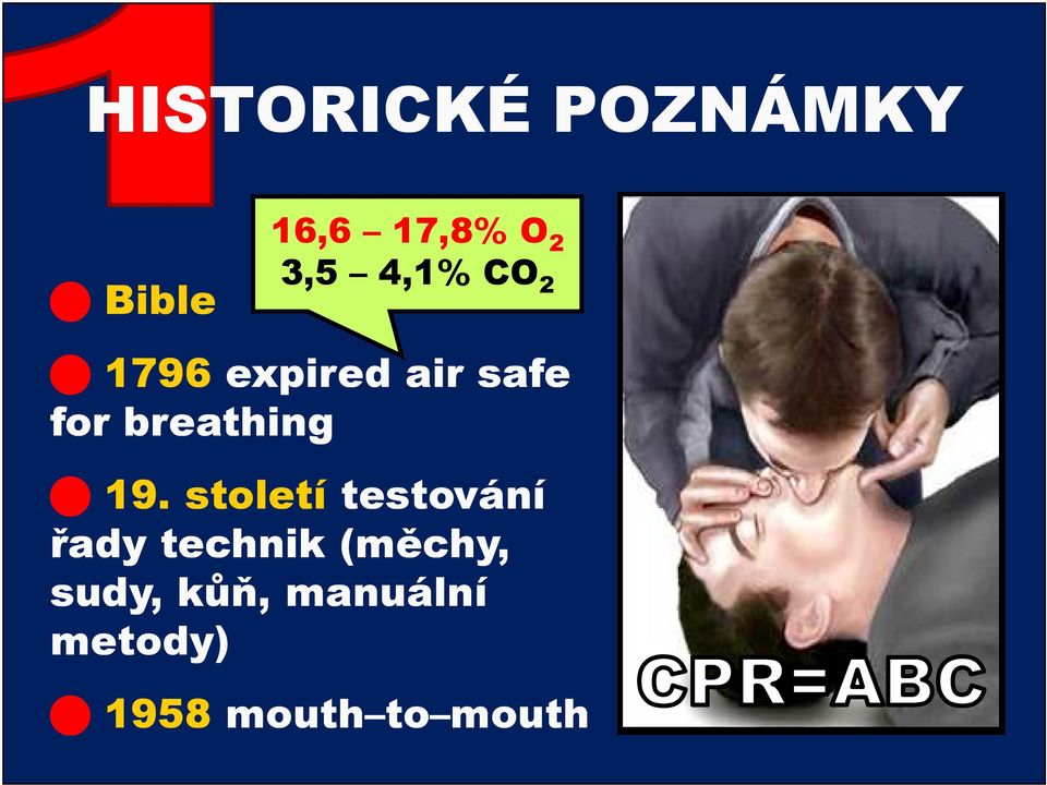 19. století testování řady technik (měchy,