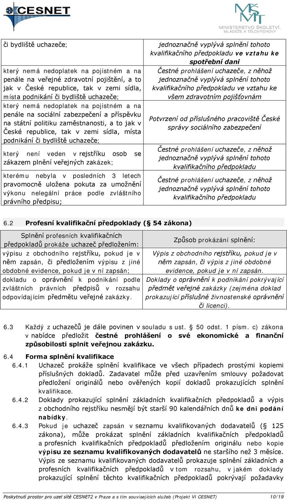 rejstříku sb se zákazem plnění veřejných zakázek; kterému nebyla v psledních 3 letech pravmcně ulžena pkuta za umžnění výknu nelegální práce pdle zvláštníh právníh předpisu; jednznačně vyplývá