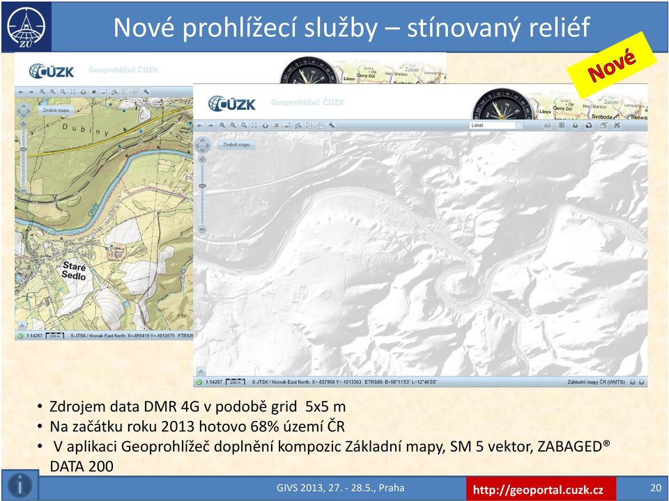 území ČR V aplikaci Geoprohlížeč doplnění kompozic