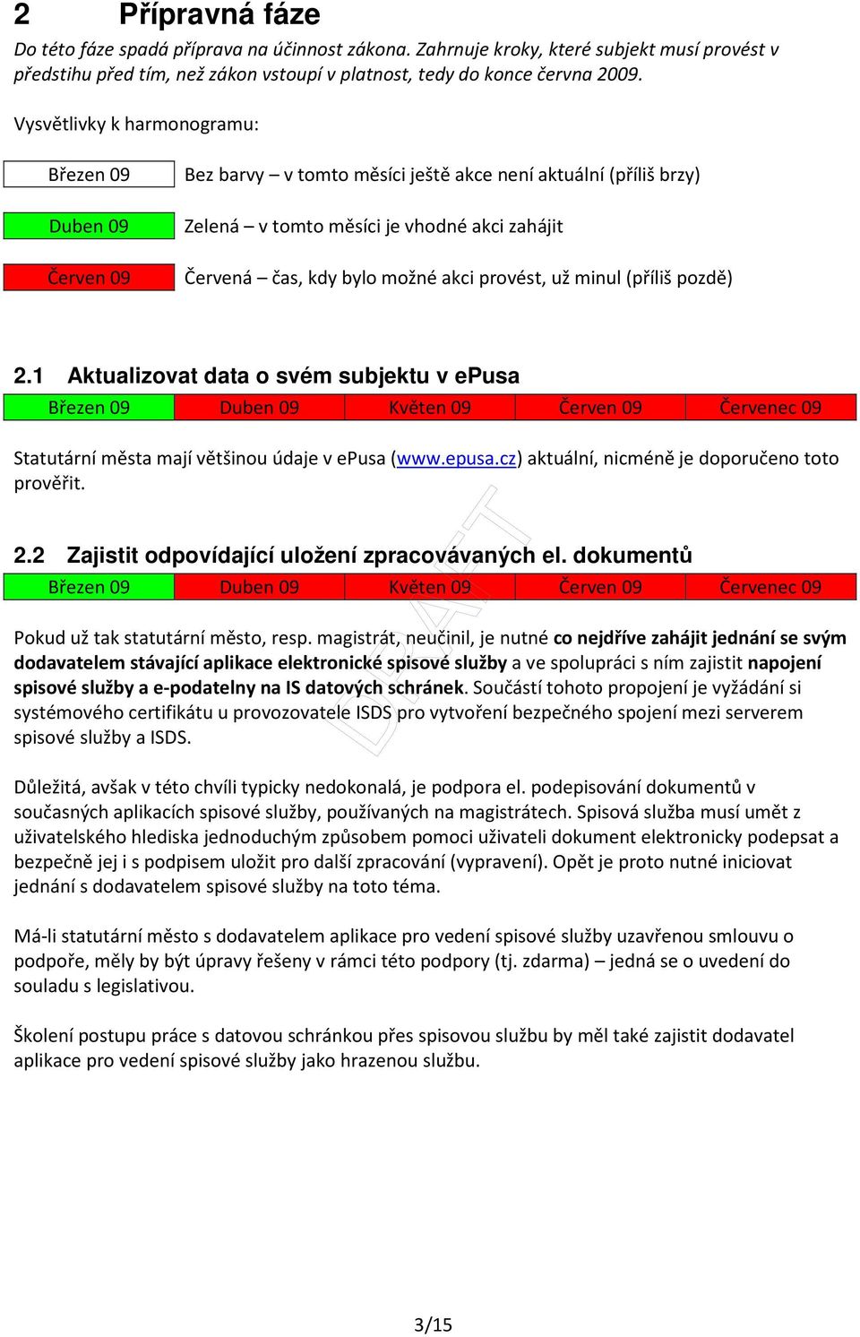 provést, už minul (příliš pozdě) 2.1 Aktualizovat data o svém subjektu v epusa Statutární města mají většinou údaje v epusa (www.epusa.cz) aktuální, nicméně je doporučeno toto prověřit. 2.2 Zajistit odpovídající uložení zpracovávaných el.