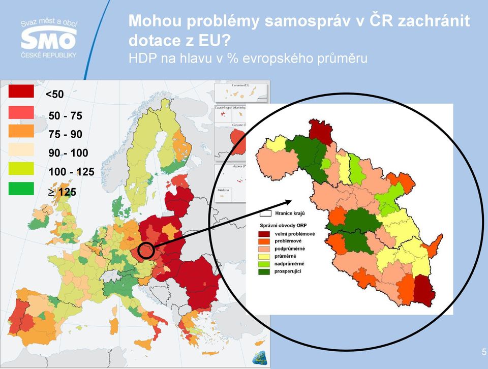 HDP na hlavu v % evropského