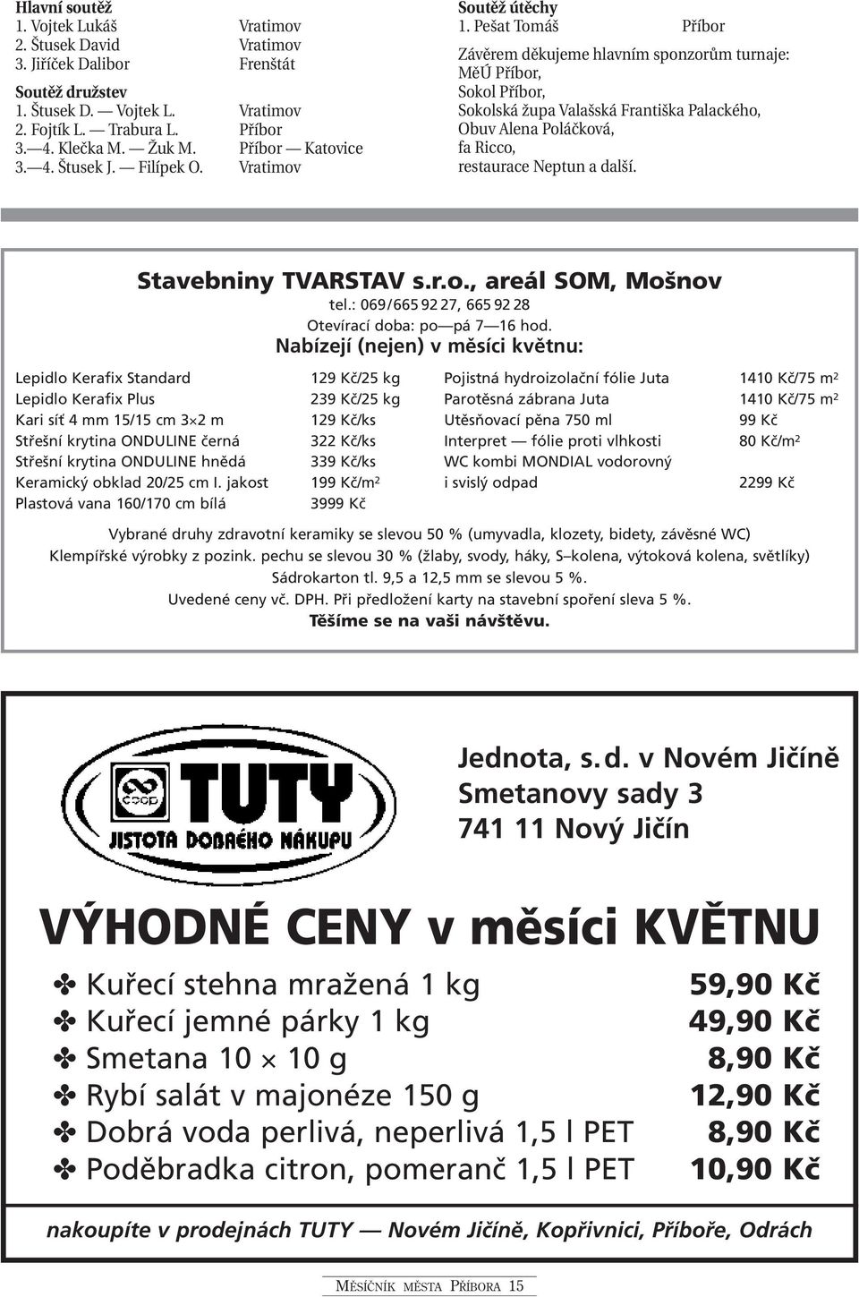 KVùTEN 2002 CENA 5 Kâ MùSTA P ÍBORA - PDF Stažení zdarma
