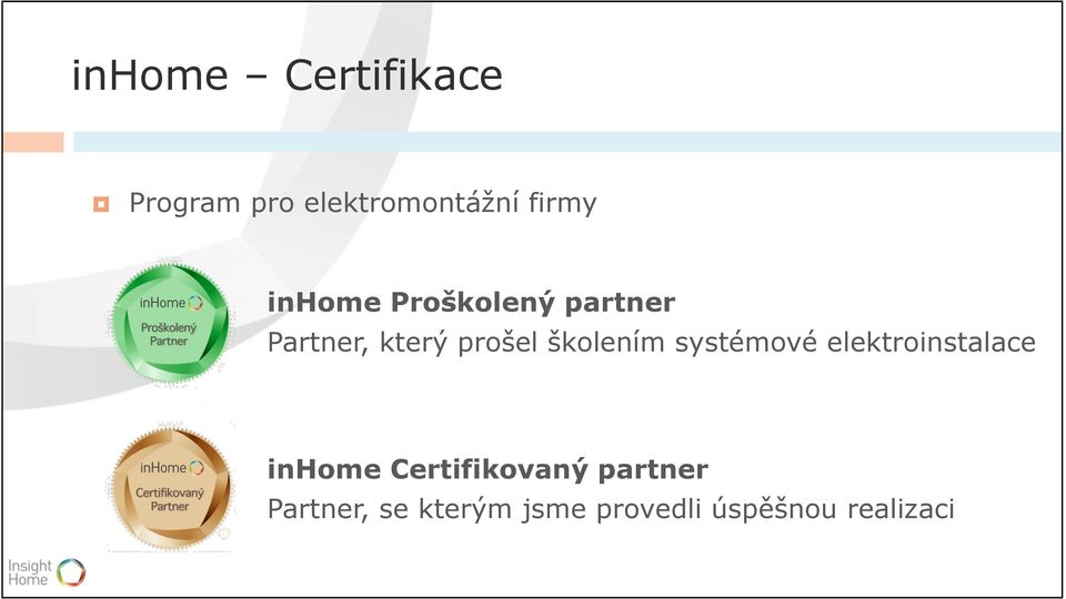 školením systémové elektroinstalace inhome