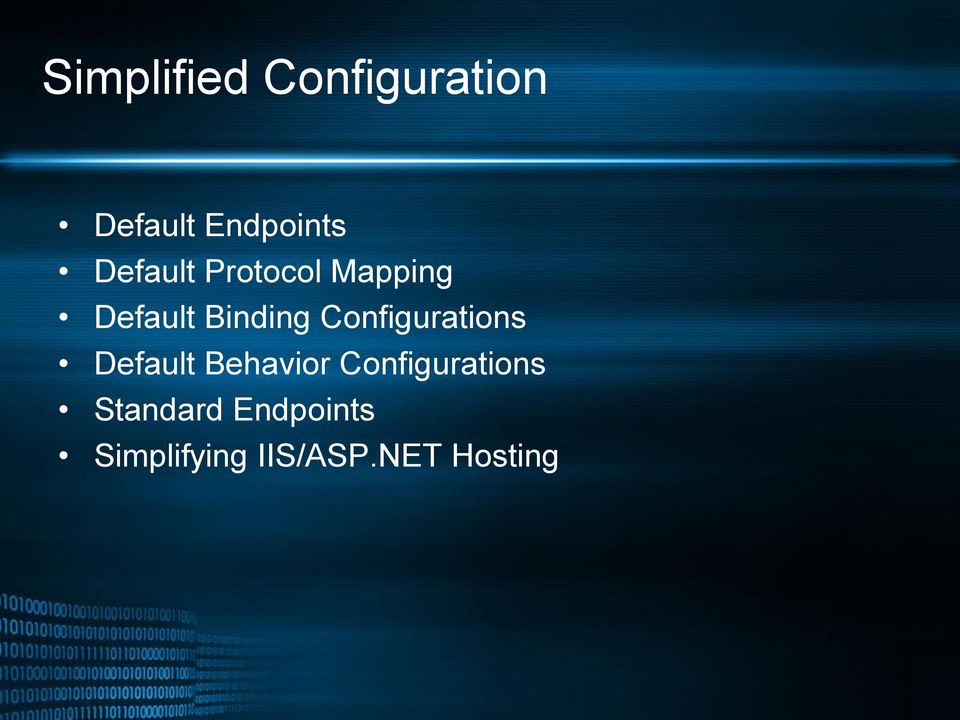 Configurations Default Behavior