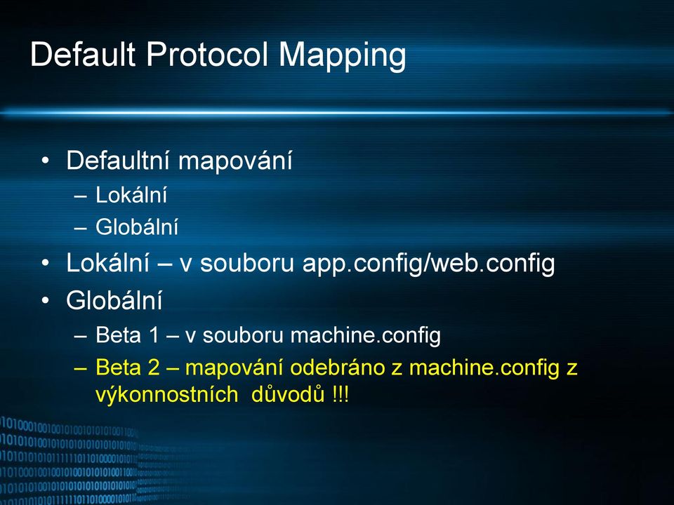 config Globální Beta 1 v souboru machine.