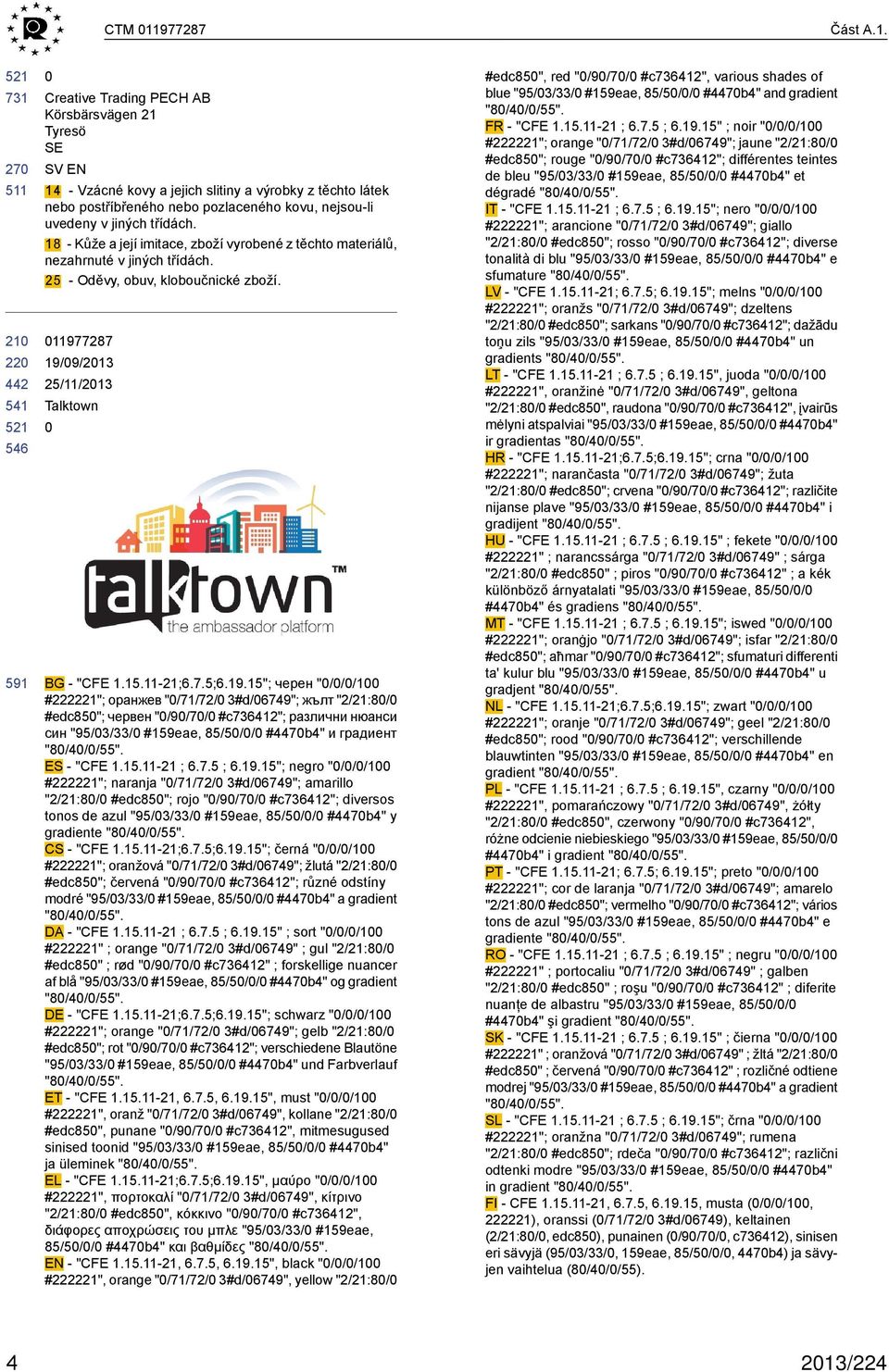 521 731 270 220 541 521 546 591 0 Creative Trading PECH AB Körsbärsvägen 21 Tyresö SE SV EN 14 - Vzácné kovy a jejich slitiny a výrobky z těchto látek nebo postříbřeného nebo pozlaceného kovu,
