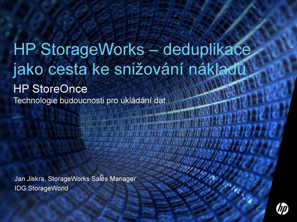 StorageWorks Sales Manager IDG StorageWorld 1 2010 Hewlett-Packard