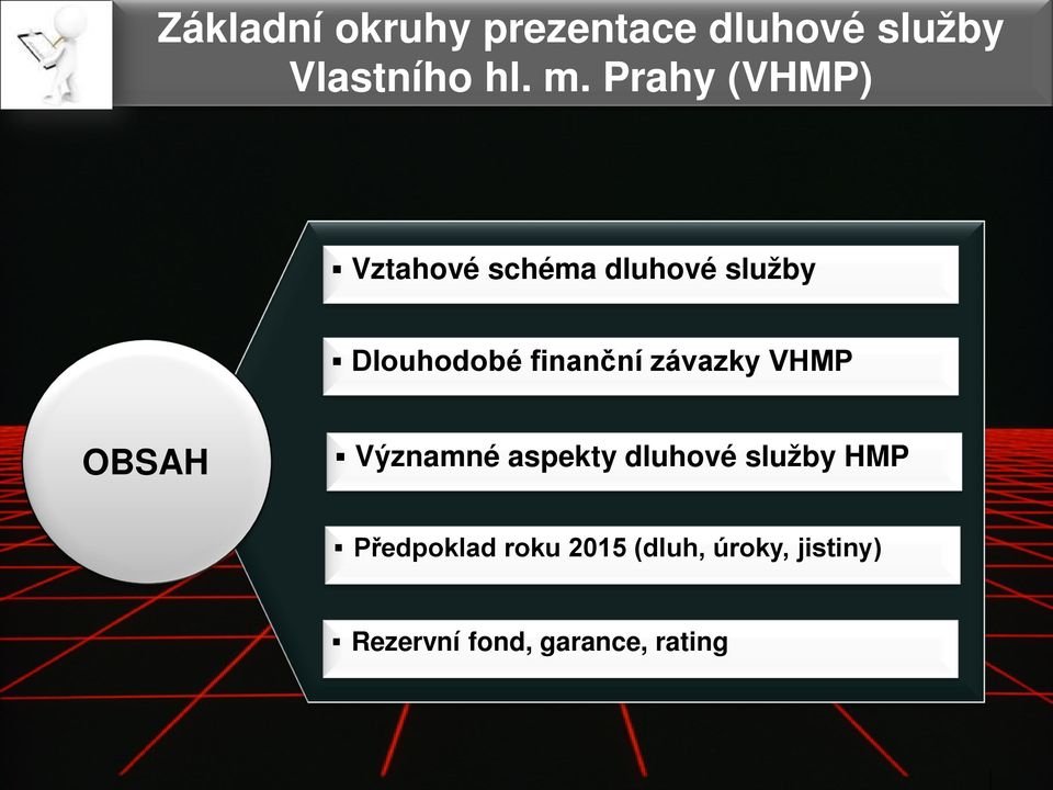 finanční závazky VHMP OBSAH Významné aspekty dluhové služby