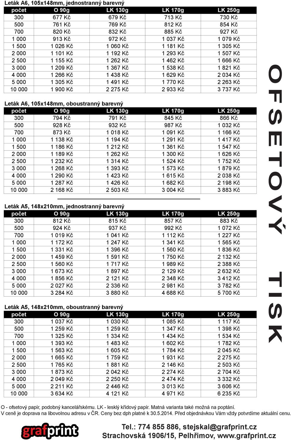 2 263 Kč 10 000 1 900 Kč 2 275 Kč 2 933 Kč 3 737 Kč Leták A6, 105x148mm, oboustranný barevný 794 Kč 791 Kč 845 Kč 866 Kč 928 Kč 932 Kč 987 Kč 1 032 Kč 873 Kč 1 018 Kč 1 091 Kč 1 166 Kč 1 000 1 138 Kč