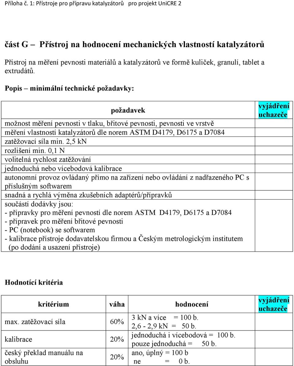 0,1 N volitelná rychlost zatěžování jednoduchá nebo vícebodová kalibrace autonomní provoz ovládaný přímo na zařízení nebo ovládání z nadřazeného PC s příslušným softwarem snadná a rychlá výměna