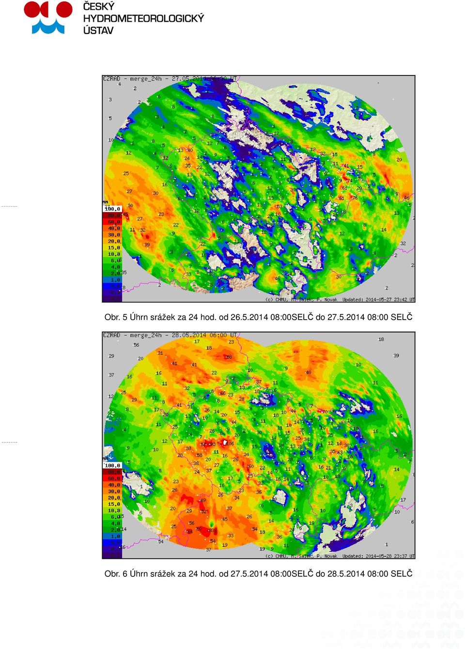 6 Úhrn srážek za 24 hod. od 27.5.