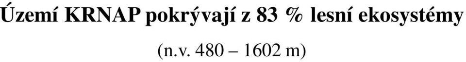 % lesní