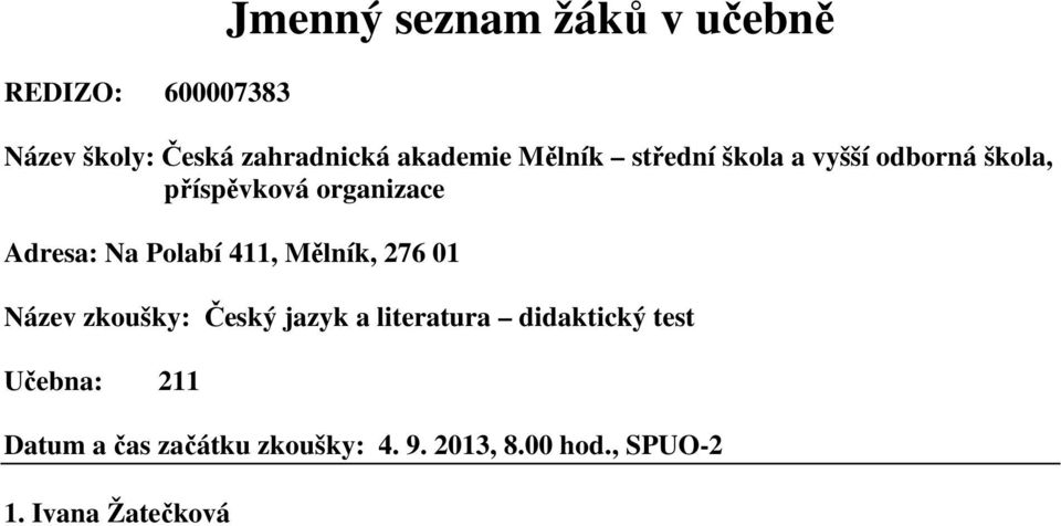 211 Datum a čas začátku zkoušky: 4.