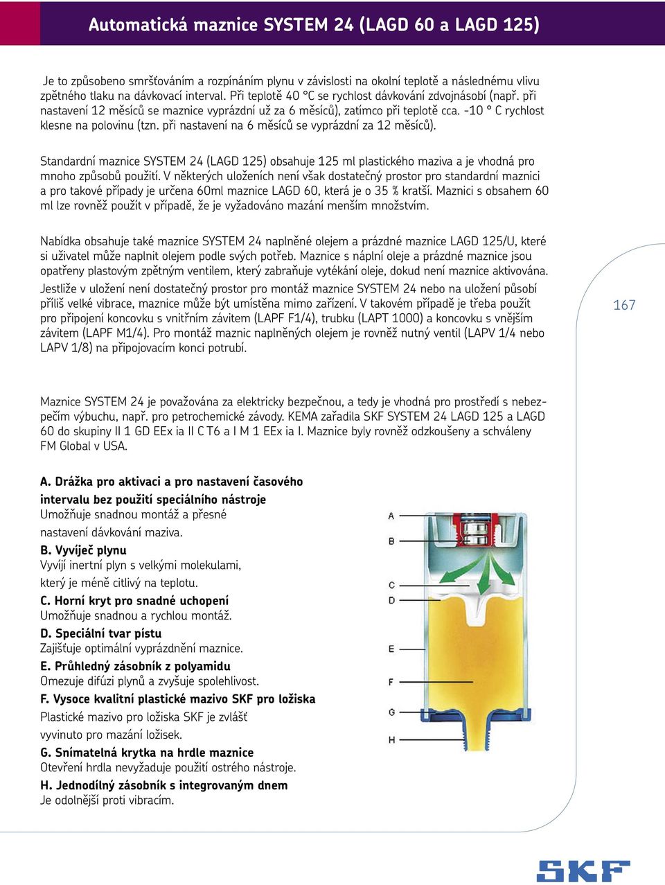 Standardní maznice SYSTEM 24 (LAGD 125) obsahuje 125 ml plastického maziva a je vhodná pro mnoho způsobů použití.