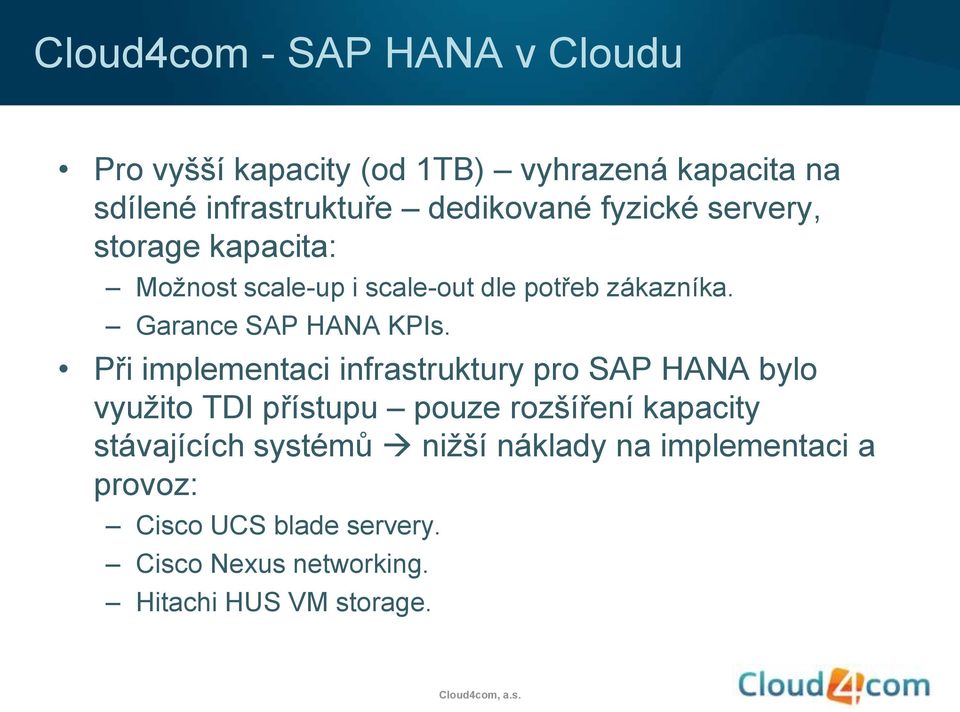 Garance SAP HANA KPIs.