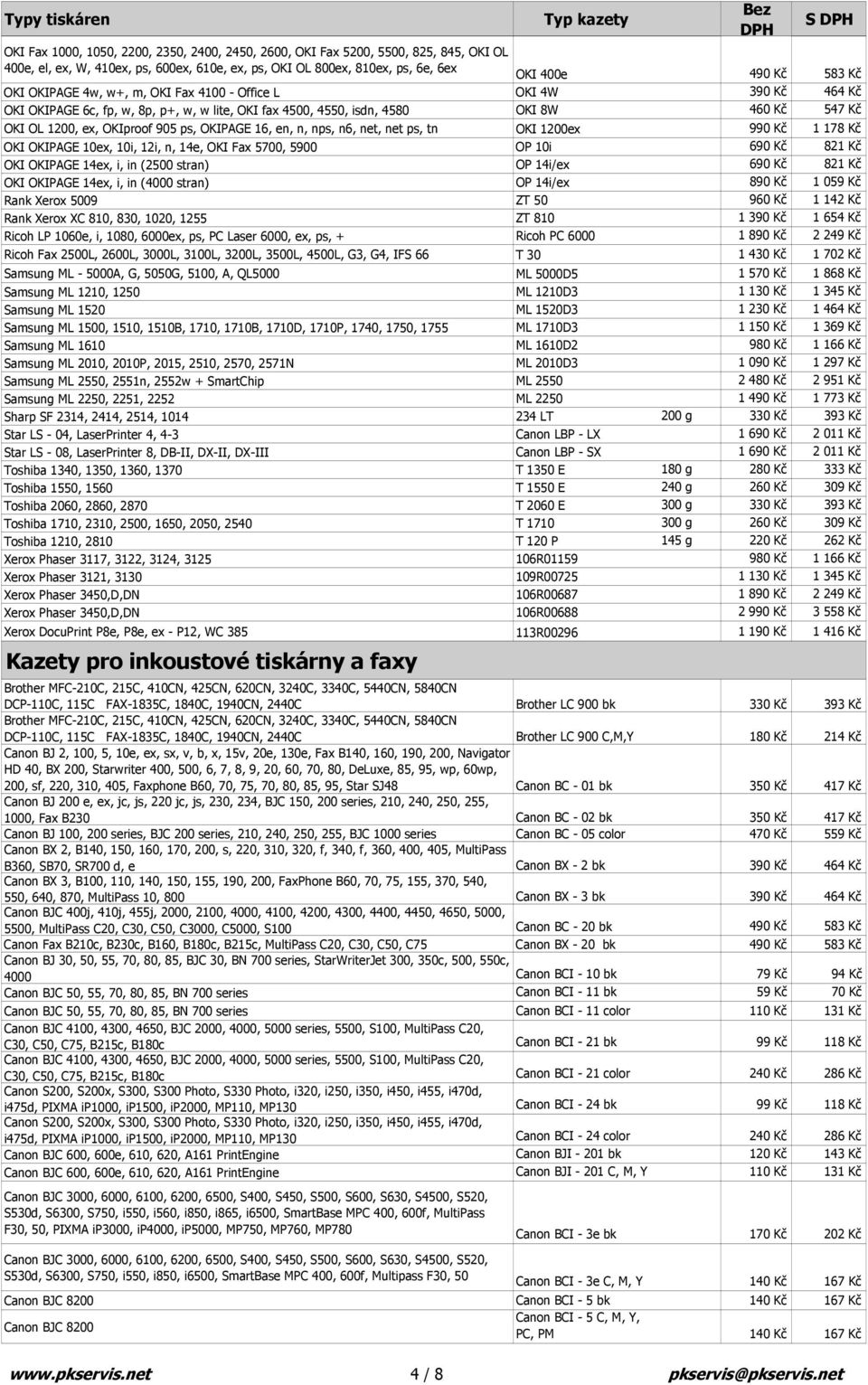 16, en, n, nps, n6, net, net ps, tn OKI 1200ex 990 Kč 1 178 Kč OKI OKIPAGE 10ex, 10i, 12i, n, 14e, OKI Fax 5700, 5900 OP 10i 690 Kč 821 Kč OKI OKIPAGE 14ex, i, in (2500 stran) OP 14i/ex 690 Kč 821 Kč