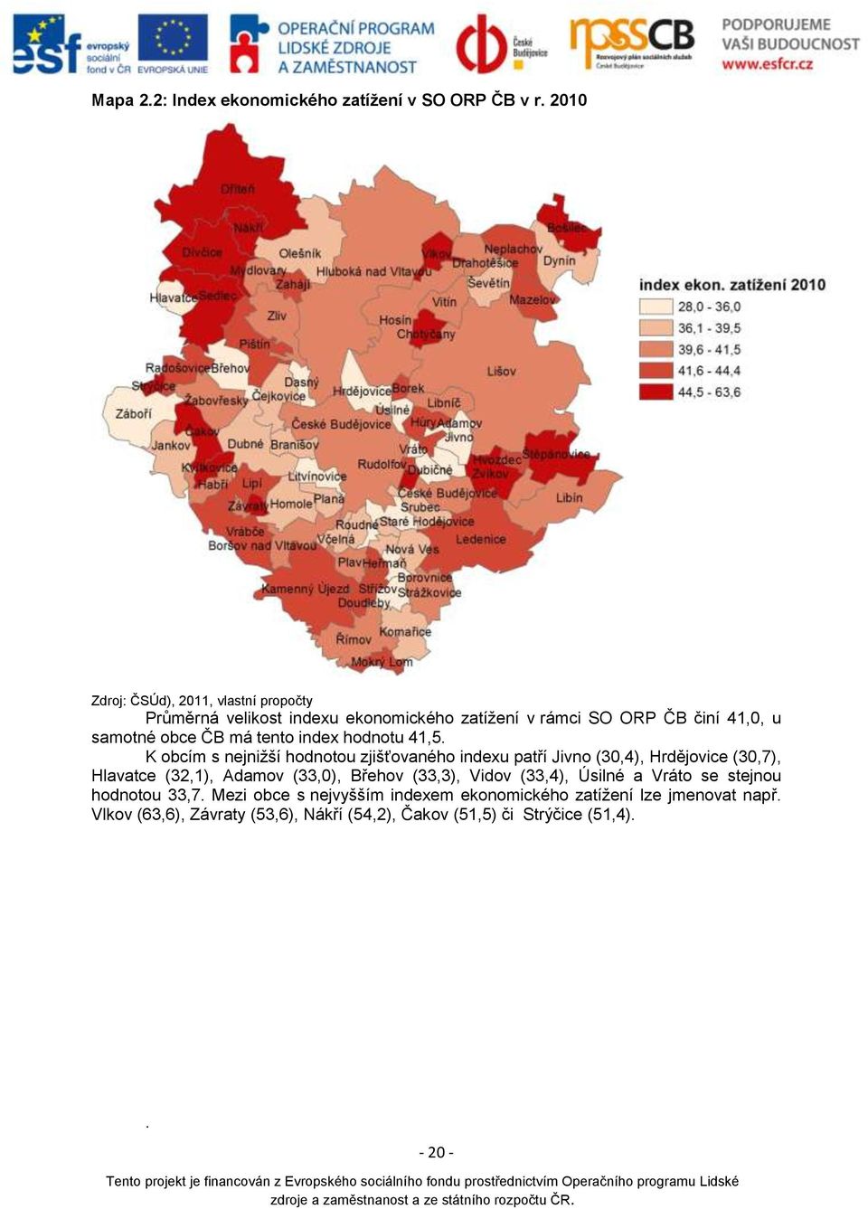 tento index hodnotu 41,5.