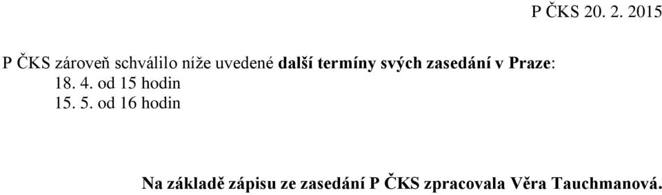 od 15 hodin 15. 5.