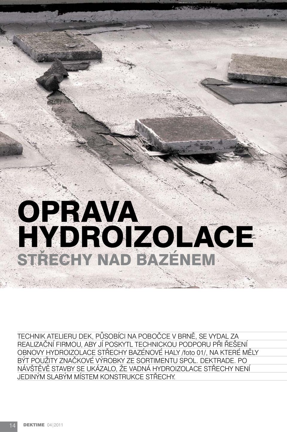 OPRAVA HYDROIZOLACE STŘECHY NAD BAZÉNEM - PDF Free Download